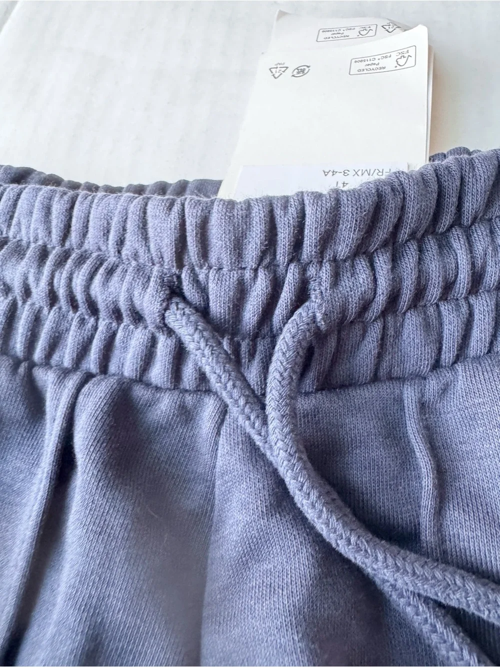Organic Cotton Sweatpants / Joggers In Navy blue with Piping NWT